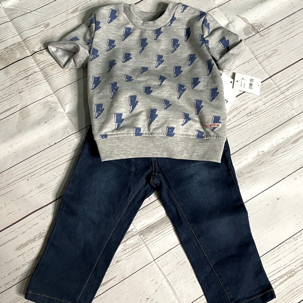New With Tags Hudson Baby Set sweat t shirt with jeans
